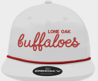 Lone Oak Buffaloes Old School Cap - White