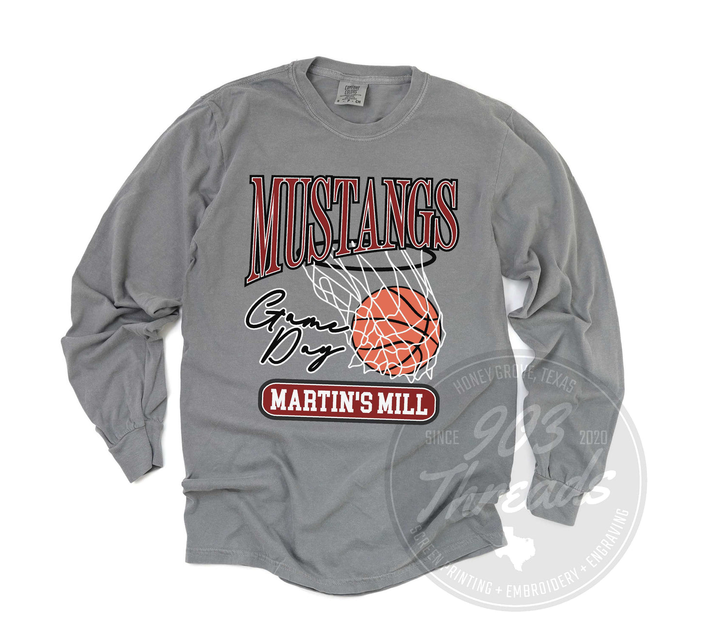 Martin's Mill Mustangs Vintage Basketball Tee