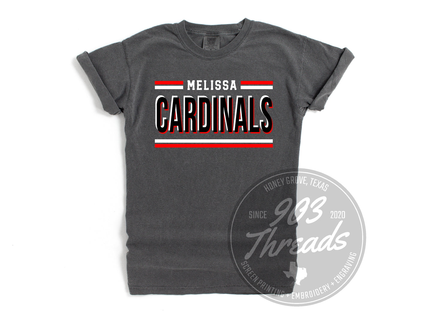 Melissa Cardinals Hold That Line Spirit Tee