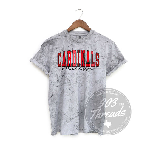 Melissa Cardinals Shades of Spirit Tee