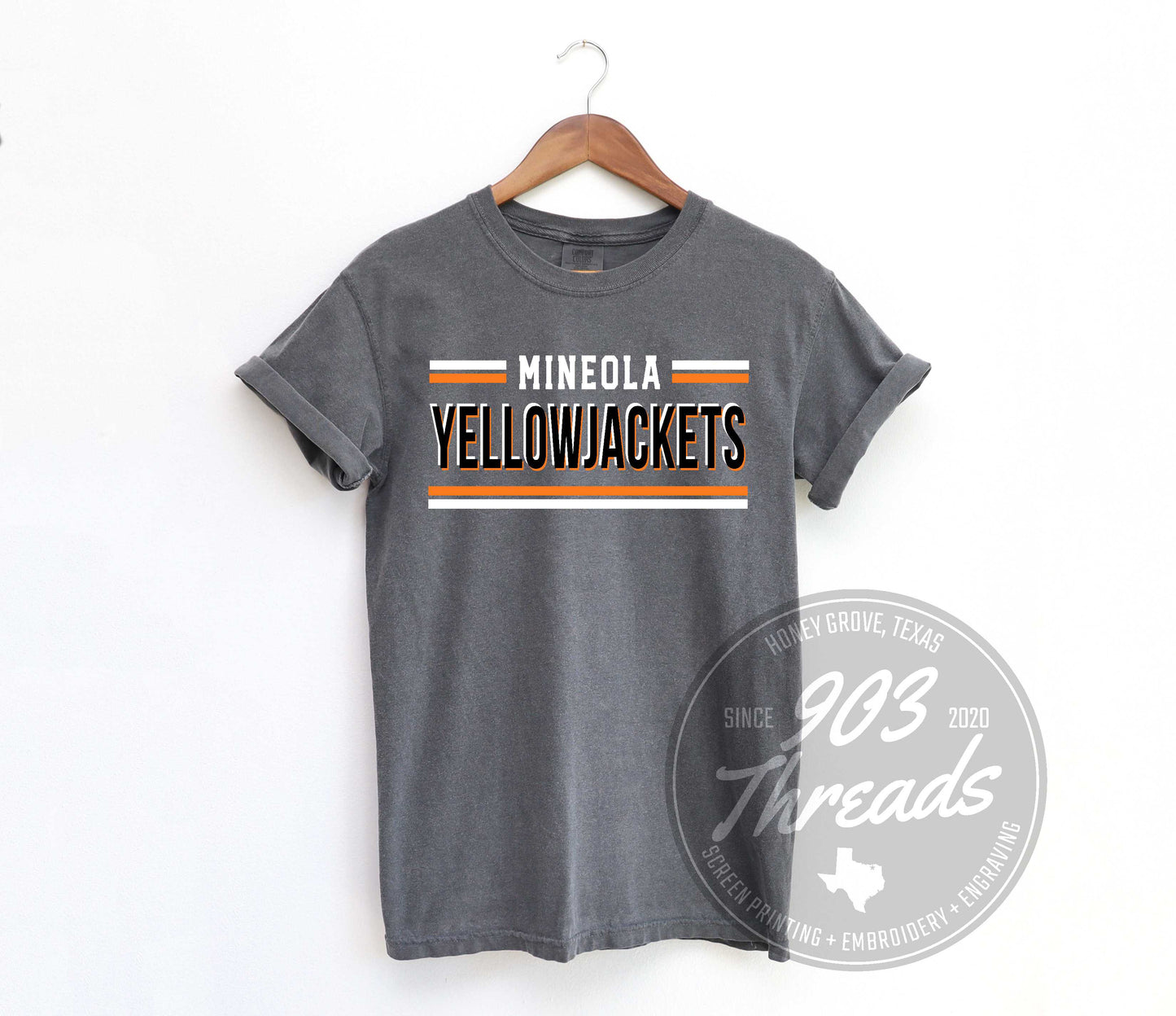 Mineola Yellowjackets Hold That Line Spirit Tee