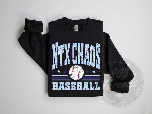 NTX Chaos Baseball Sweatshirt/Short Sleeve