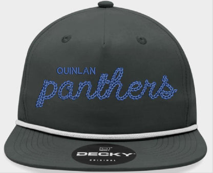 Quinlan Panthers Old School Cap - Charcoal