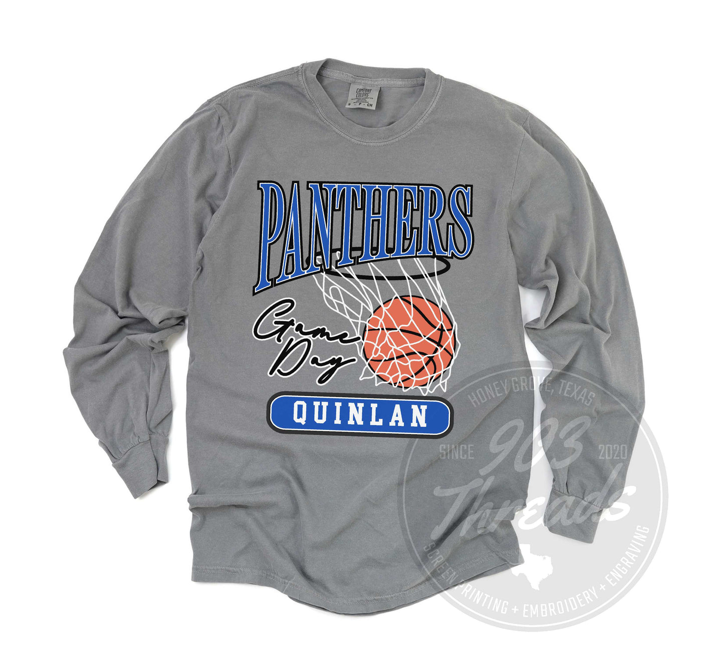 Quinlan Panthers Vintage Basketball Tee