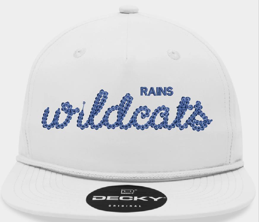 Rains Wildcats Old School Cap - White