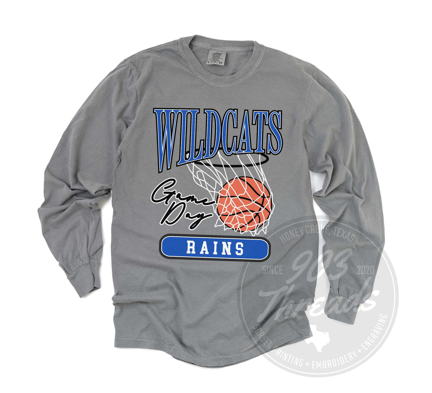 Rains Wildcats Vintage Basketball Tee