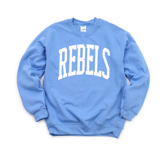 Rebels (Columbia Blue) -- Distressed Varsity --