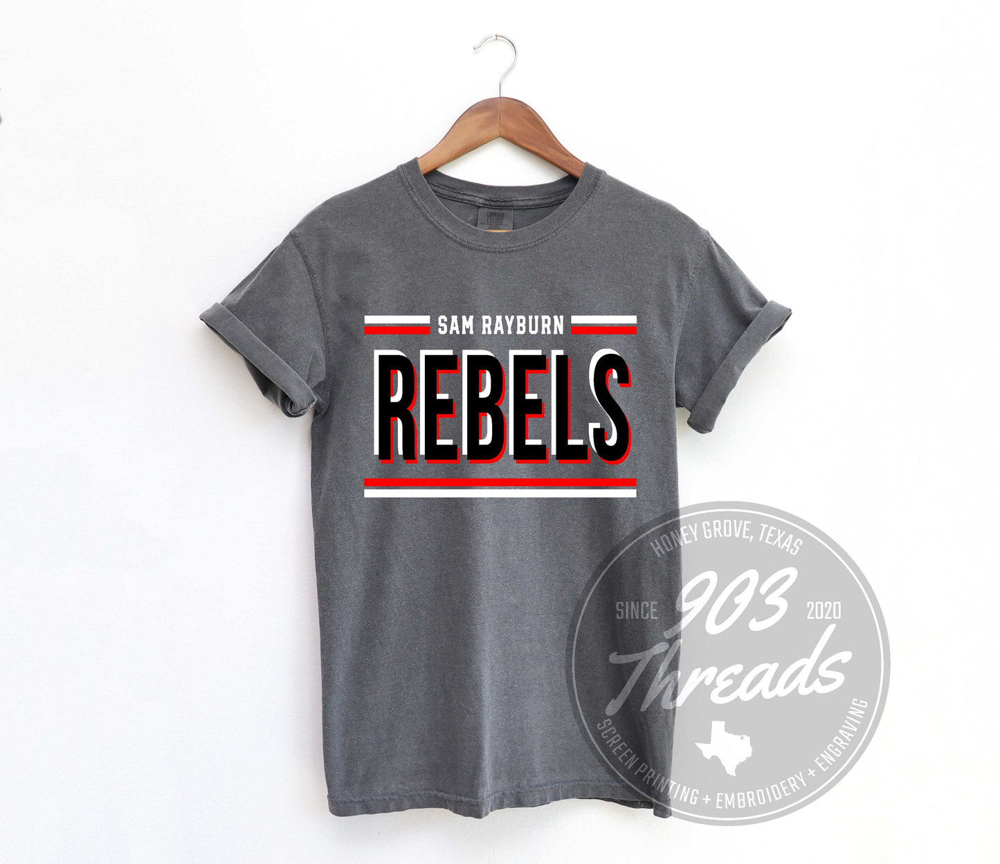 Sam Rayburn Rebels Hold That Line Spirit Tee