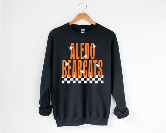 Aledo Bearcats Starry Check Sweatshirt/Short Sleeve