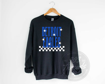 Detroit Eagles Starry Check Sweatshirt/Short Sleeve