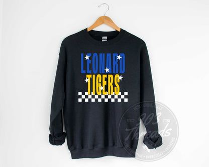 Leonard Tigers Starry Check Sweatshirt/Short Sleeve