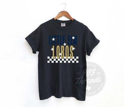 Little Elm Lobos Starry Check Sweatshirt/Short Sleeve