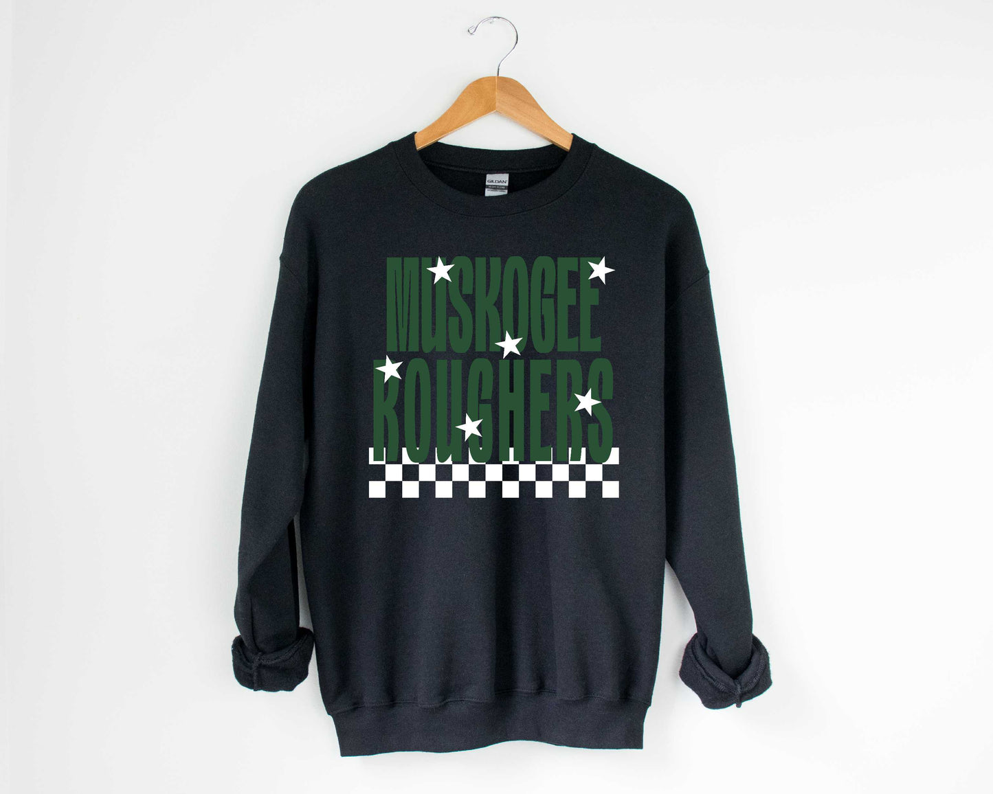 Muskogee Roughers Starry Check Sweatshirt/Short Sleeve