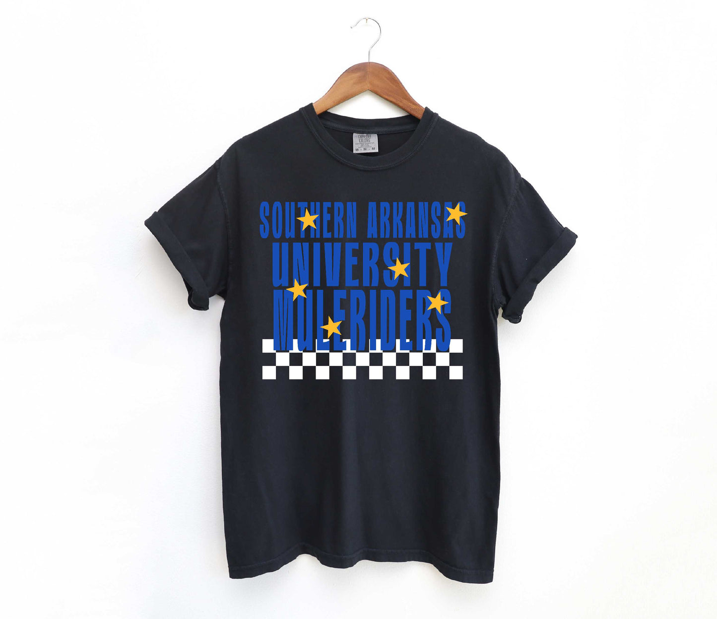 Southern Arkansas University Muleriders Starry Check Sweatshirt/Short Sleeve
