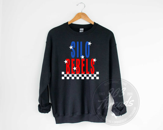 Silo Rebels Starry Check Sweatshirt/Short Sleeve