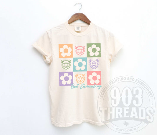 Tyler Bell Elementary Bears - Retro Checkered