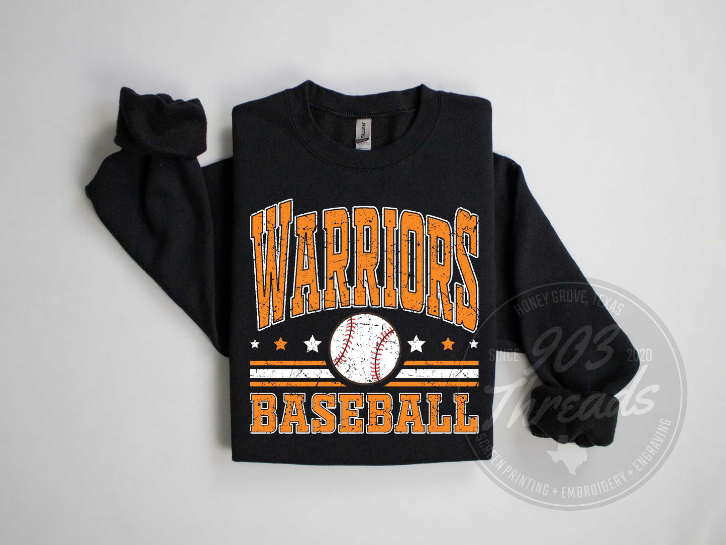 Honey Grove Warriors Baseball Sweatshirt/Short Sleeve