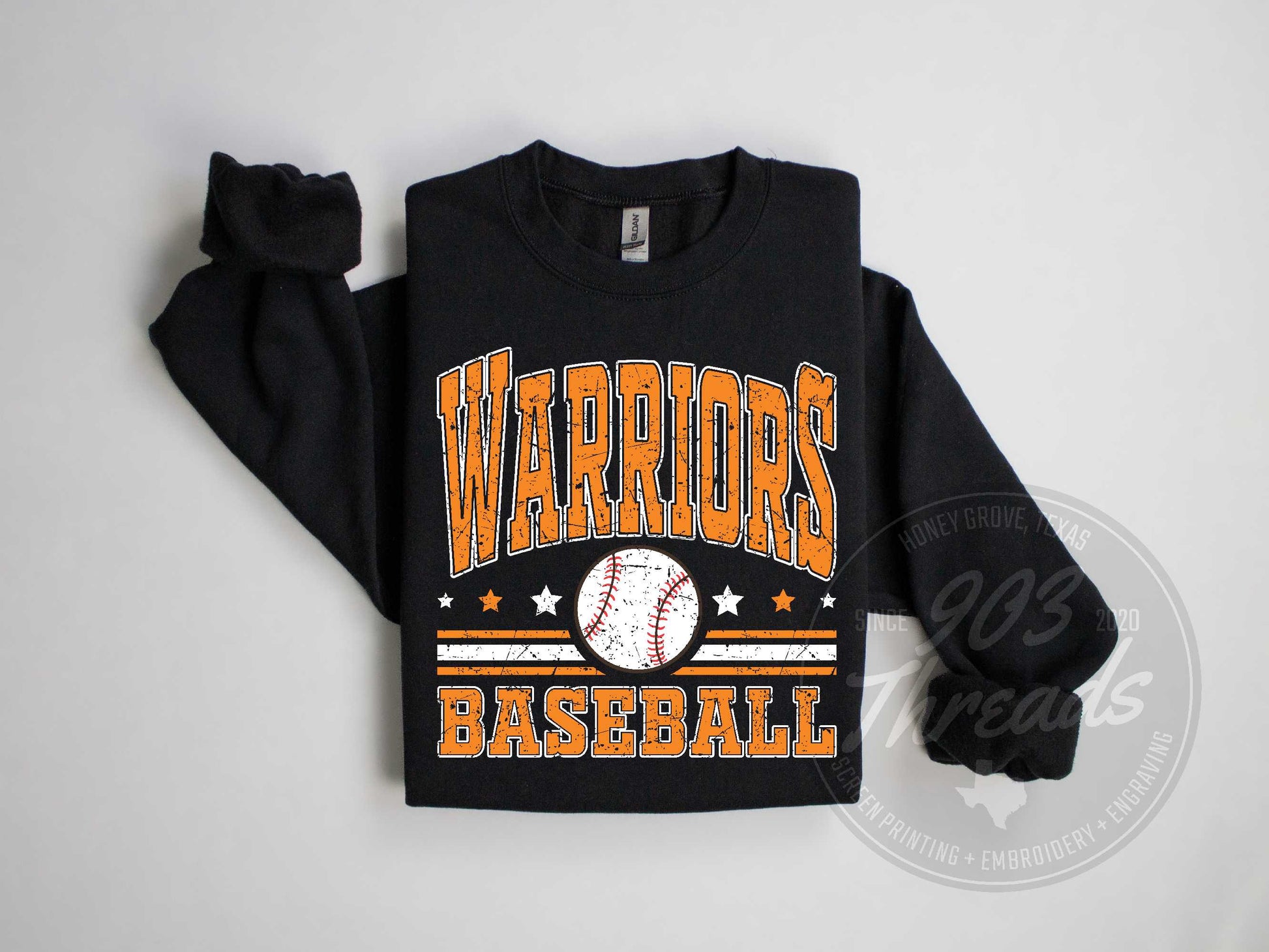 Honey Grove Warriors Baseball Sweatshirt/Short Sleeve