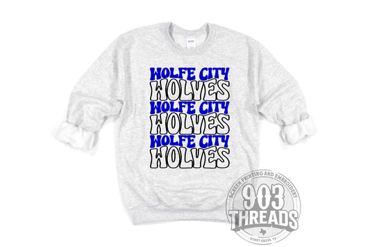 Wolfe City Wolves Groovy Sweatshirt
