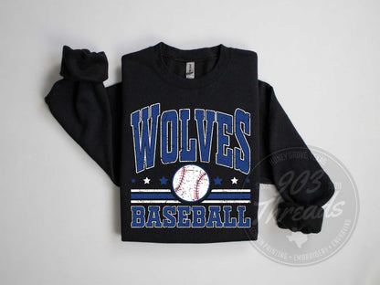 Wolfe City Wolves Baseball Sweatshirt/Short Sleeve