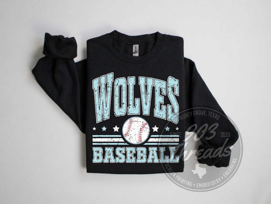 Wolves Baseball Sweatshirt/Short Sleeve