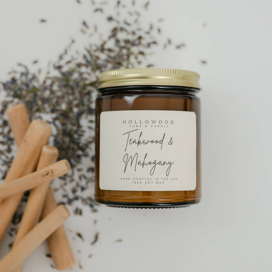 TEAKWOOD MAHOGANY| CANDLES: 8 OZ