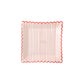 Red Striped Scalloped Plate