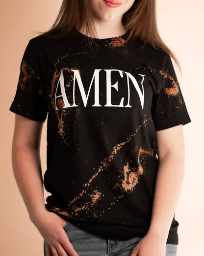 Amen Bleached Graphic Tee