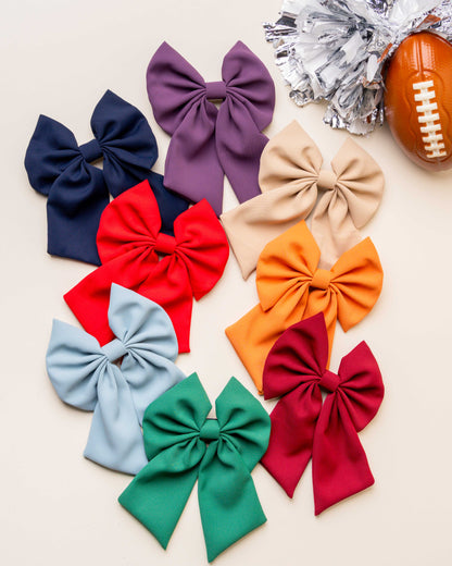 Classic Hair Bow-Orange