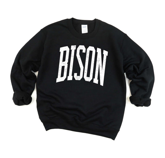 Bison -- Distressed Varsity -- $20 Sweatshirt Deal