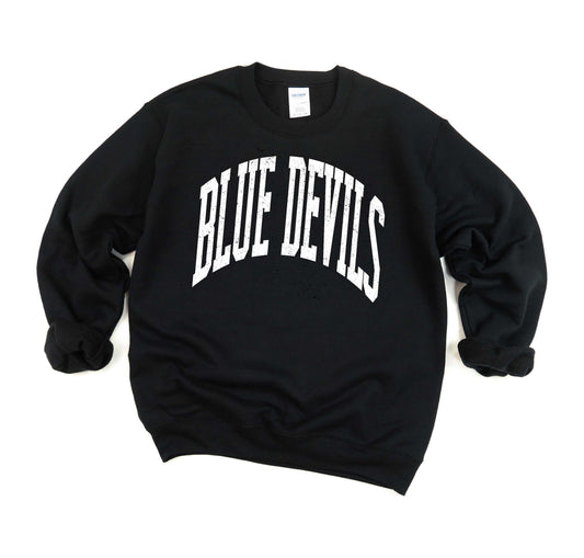 Blue Devils -- Distressed Varsity -- $20 Sweatshirt Deal