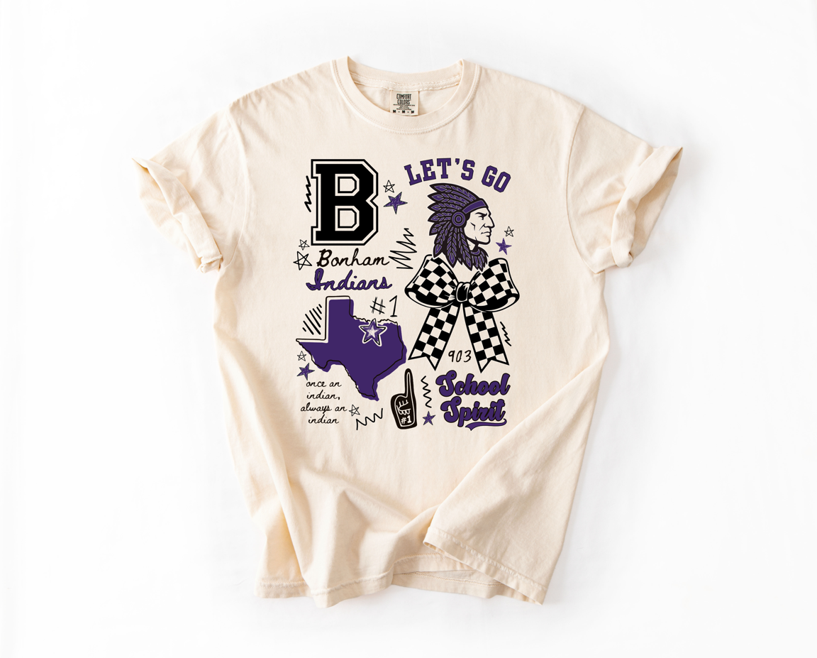Bonham Indians Legacy Board - Short/Long Sleeve