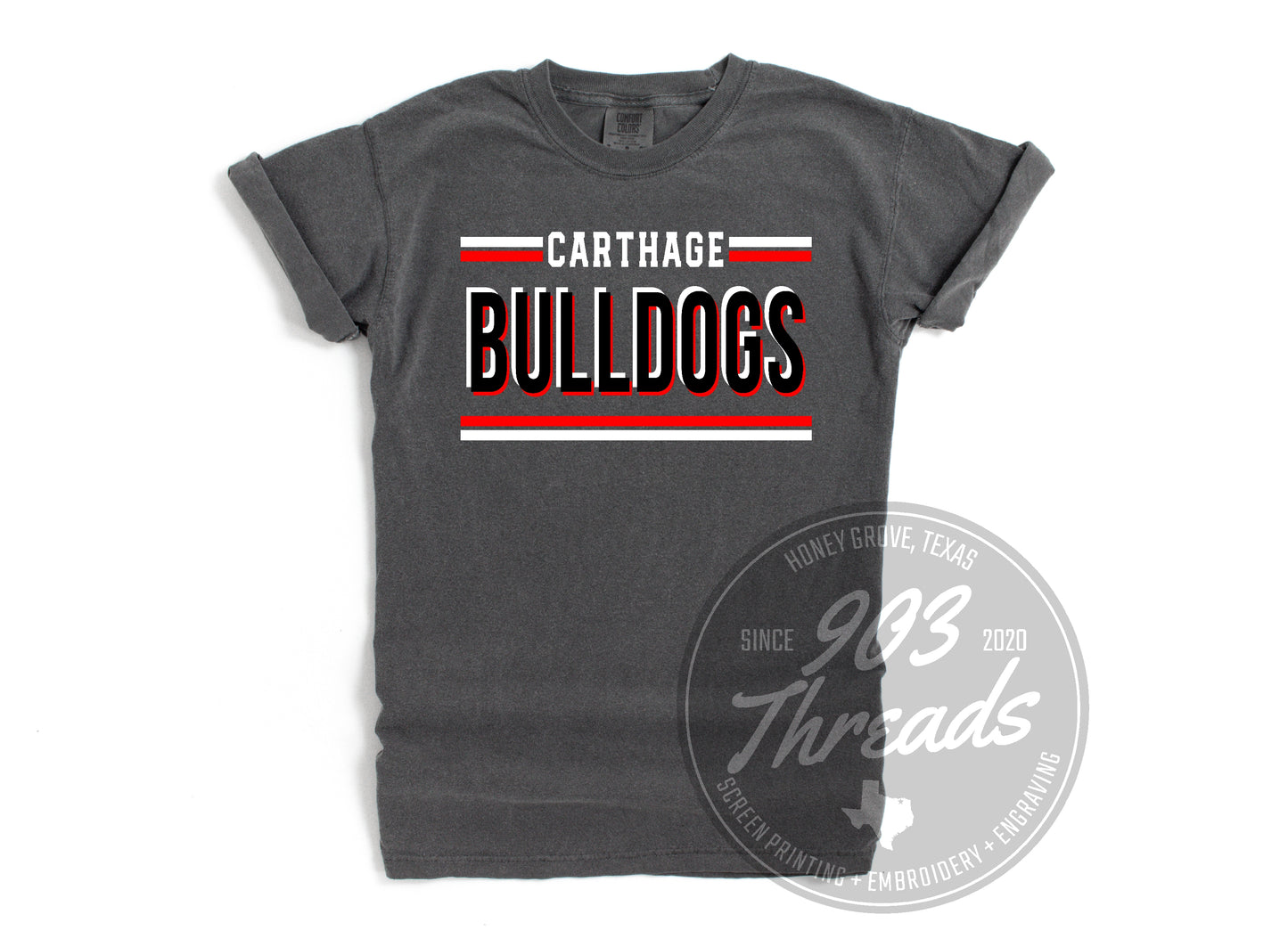 Carthage Bulldogs Hold That Line Spirit Tee