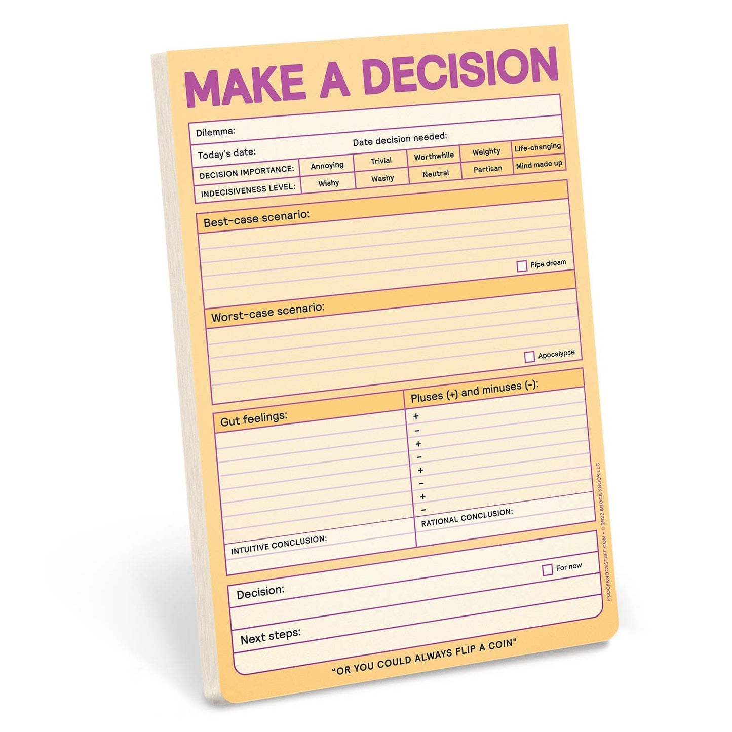 Make a Decision Pad (Pastel Version)