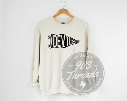 Devils Old School Pennant Sweatshirt