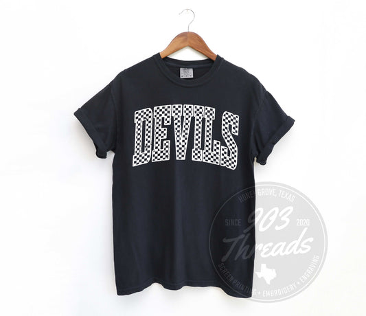 Devils - Checkered Varsity - Short Sleeve