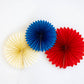 Red White and Blue Tissue Party Fans