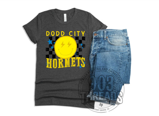 Dodd City Hornets Smiley Check