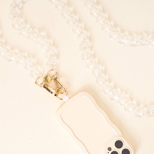 Hold the Phone Crossbody Chain-Clear