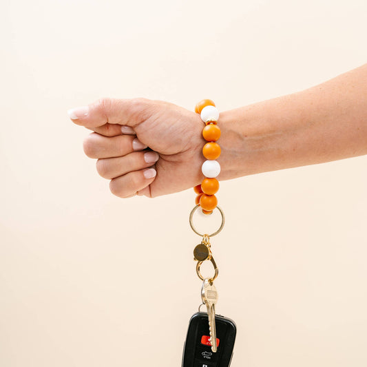 Game Day Hands-Free Keychain Wristlet - Orange