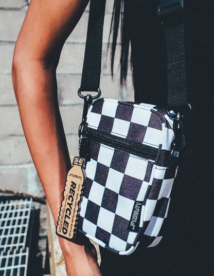 Recycled Mini Brick Crossbody Bag | XL Checker