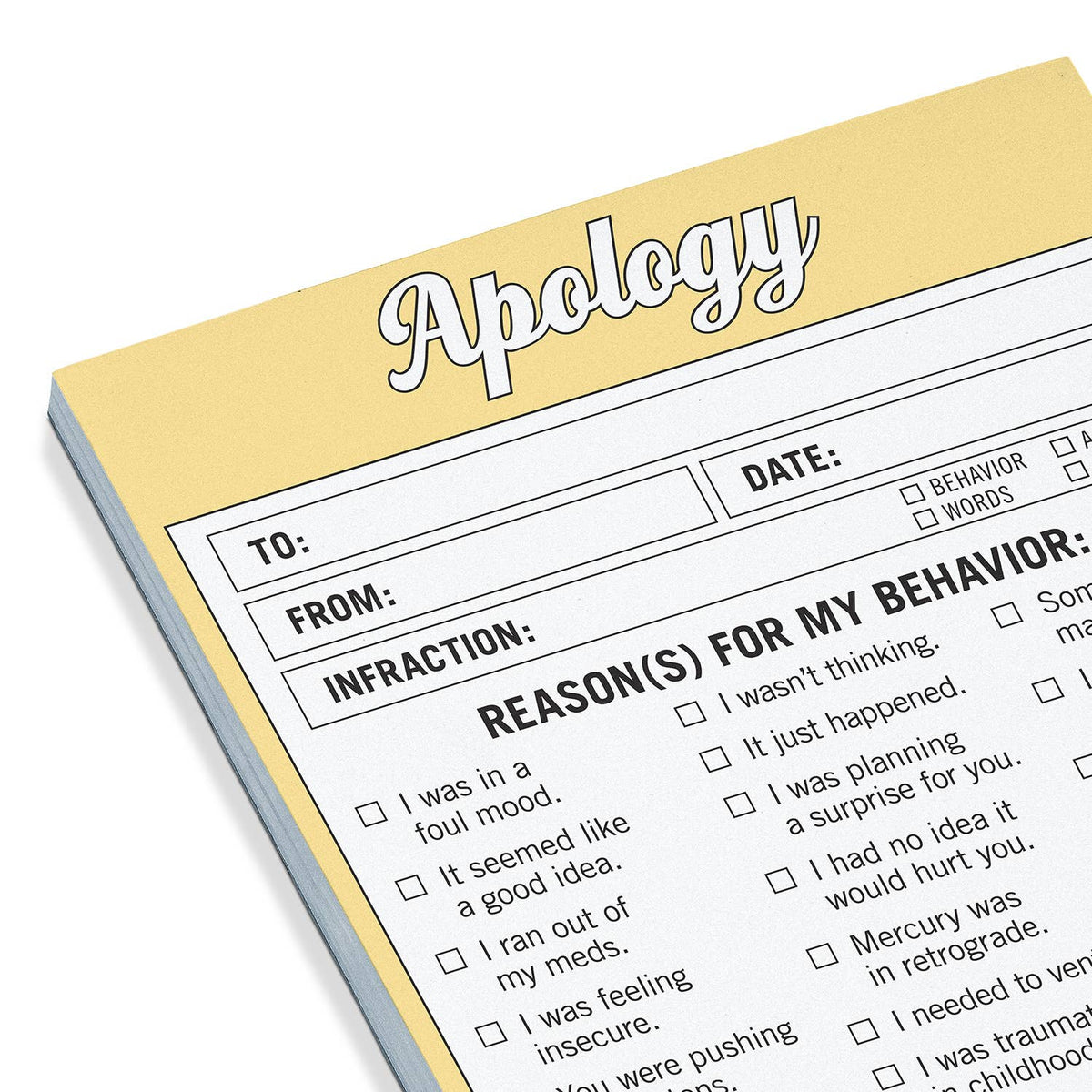 Apology Nifty Note Pad – 903 Threads