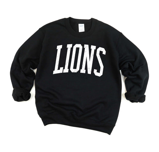 Lions -- Distressed Varsity -- $20 Sweatshirt Deal