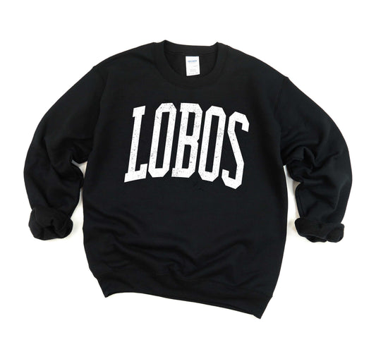 Lobos -- Distressed Varsity -- $20 Sweatshirt Deal
