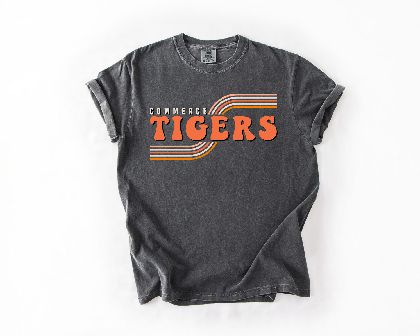 Commerce Tigers Retro Rainbow