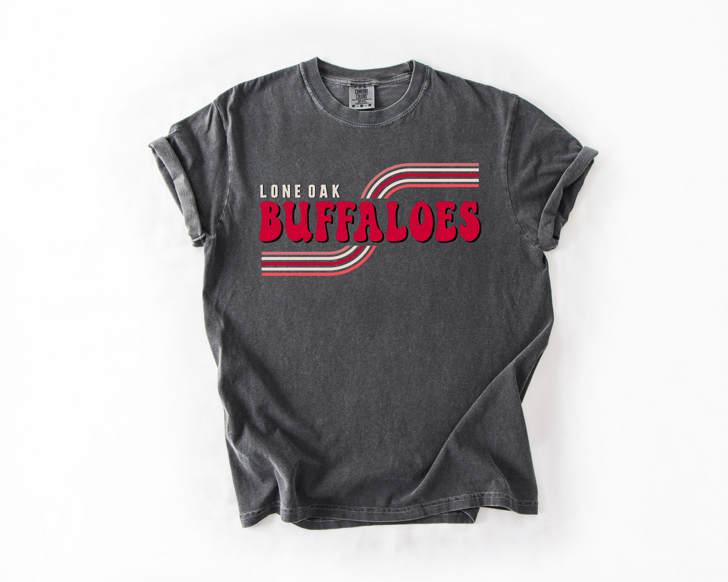 Lone Oak Buffaloes Retro Rainbow