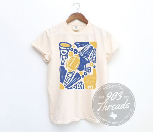 Touchdown Season - Blue & Gold