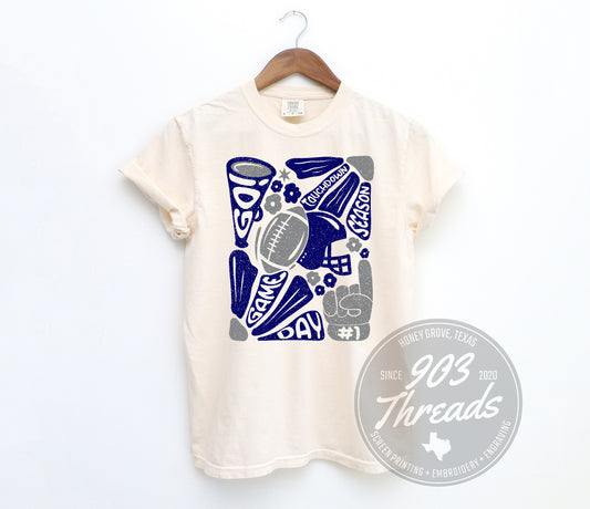Touchdown Season - Navy & Grey