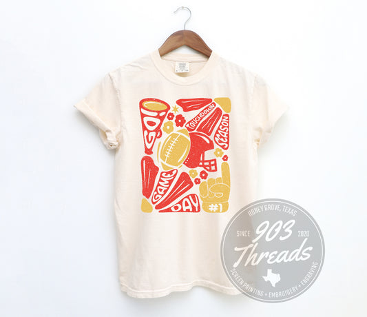 Touchdown Season - Red & Gold