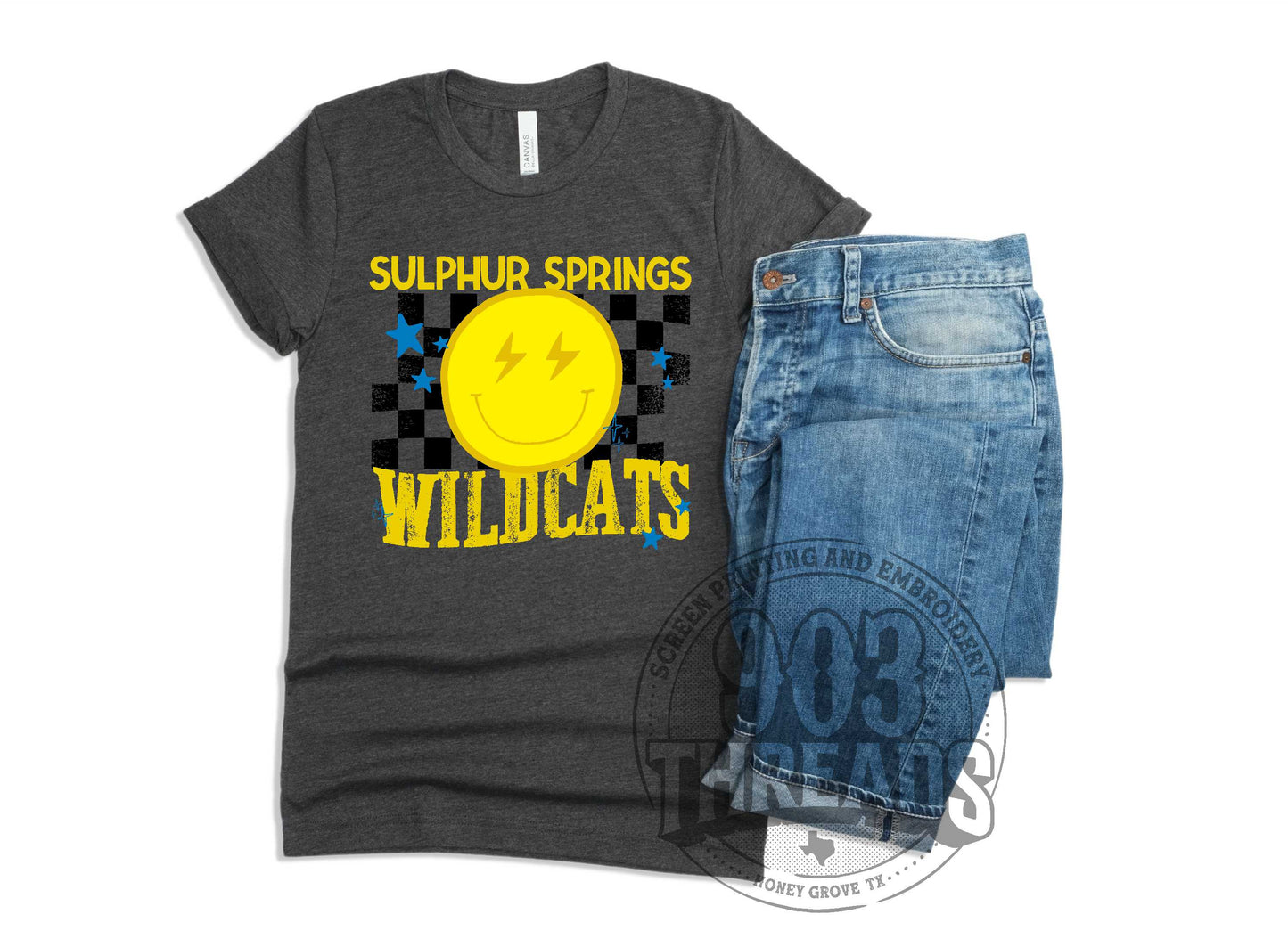 Sulphur Springs Wildcats Smiley Check